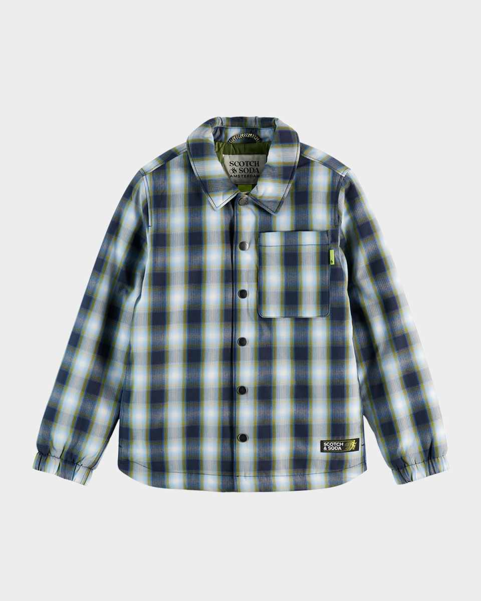 Boy's Padded Shirt Jacket, Size 4-